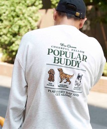 アニマルバック刺繍 スウェットトレーナー