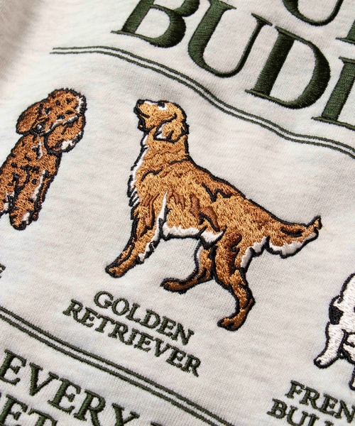 NO NEED（ノーニード）の「アニマルバック刺繍 スウェットトレーナー（スウェット・メンズ・チャコールグレー/イエロー系その他/ライトグレー/ブラウン・M/L）」の22枚目の写真