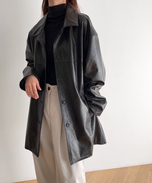 CANAL JEAN（キャナルジーン）の「El mar　ハイネック半袖Tシャツ（Tシャツ/カットソー・レディース・ブラウン/ブラック/グレー・ONE SIZE）」の7枚目の写真