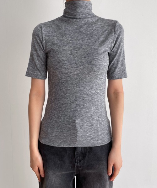 CANAL JEAN（キャナルジーン）の「El mar　ハイネック半袖Tシャツ（Tシャツ/カットソー・レディース・ブラウン/ブラック/グレー・ONE SIZE）」の14枚目の写真