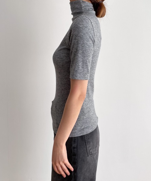 CANAL JEAN（キャナルジーン）の「El mar　ハイネック半袖Tシャツ（Tシャツ/カットソー・レディース・ブラウン/ブラック/グレー・ONE SIZE）」の15枚目の写真