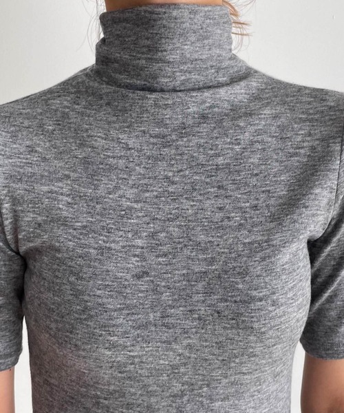 CANAL JEAN（キャナルジーン）の「El mar　ハイネック半袖Tシャツ（Tシャツ/カットソー・レディース・ブラウン/ブラック/グレー・ONE SIZE）」の17枚目の写真