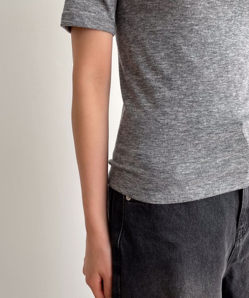 CANAL JEAN（キャナルジーン）の「El mar　ハイネック半袖Tシャツ（Tシャツ/カットソー・レディース・ブラウン/ブラック/グレー・ONE SIZE）」の18枚目の写真