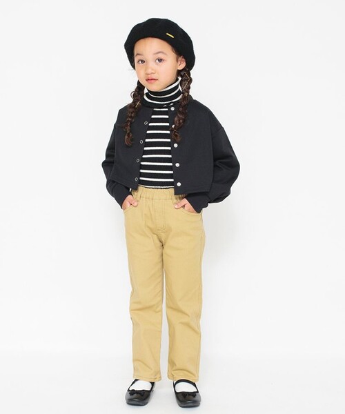 BRANSHES（ブランシェス）の「【デイリー】ストレートロングパンツ（その他パンツ・キッズ・ベージュ/ネイビー/オレンジ/ライトベージュ/ブラック・100/90/110/150/130/120/140）」の6枚目の写真