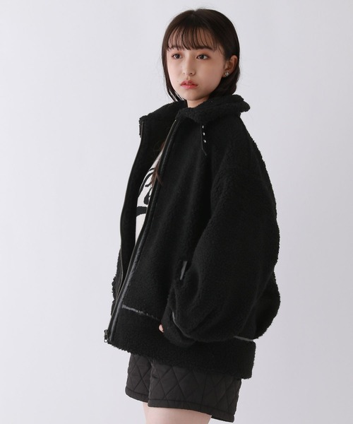 repipi armario（レピピ アルマリオ）の「ボアジャケット（その他アウター・キッズ・ホワイト/ブラウン/ブラック・MEDIUM/SMALL/LARGE）」の8枚目の写真