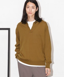 「ESSENTIAL LINE」天竺スキッパーポロ