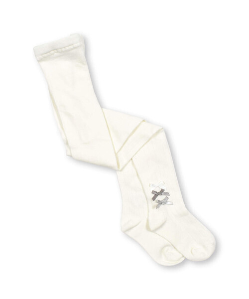 BeBe（ベベ）の「サイドリボンタイツ(80~140cm)（タイツ/ストッキング・キッズ・オフホワイト/ブラック・M/S/L/XS）」の10枚目の写真