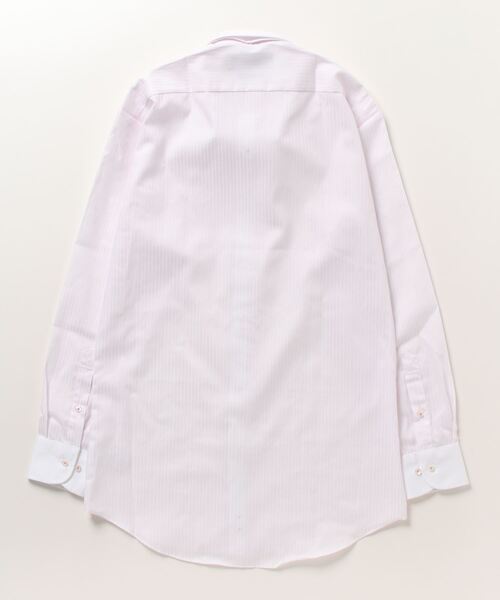 TOKYO SHIRTS（トウキョウシャツ）の「超形態安定ノーアイロン クレリックボタンダウン 長袖ビジネスワイシャツ（ビジネスシャツ・メンズ・ピンク・首回り39cm-裄丈80cm/首回り39cm-裄丈84cm/首回り41cm-裄丈86cm/首回り42cm-裄丈82cm/首回り42cm-裄丈86cm/首回り41cm-裄丈82cm/首回り43cm-裄丈86cm/首回り37cm-裄丈80cm/首回り43cm-裄丈82cm/首回り37cm-裄丈84cm）」の12枚目の写真