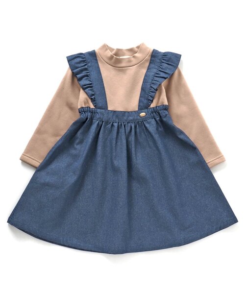 Seraph（セラフ）の「【裏起毛】ジャンスカドッキングワンピース（ワンピース・キッズ・ラベンダー/インディゴブルー/チャコール・95/120/110/130/80/100/90/140）」の11枚目の写真