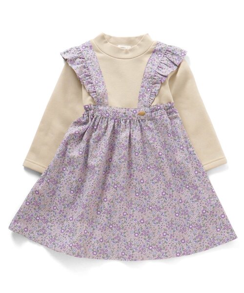 Seraph（セラフ）の「【裏起毛】ジャンスカドッキングワンピース（ワンピース・キッズ・ラベンダー/インディゴブルー/チャコール・95/120/110/130/80/100/90/140）」の10枚目の写真