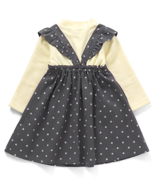 Seraph（セラフ）の「【裏起毛】ジャンスカドッキングワンピース（ワンピース・キッズ・ラベンダー/インディゴブルー/チャコール・95/120/110/130/80/100/90/140）」の9枚目の写真