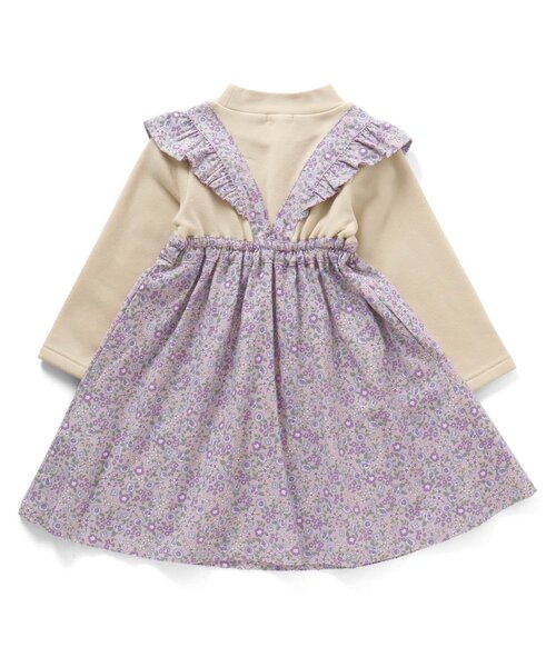 Seraph（セラフ）の「【裏起毛】ジャンスカドッキングワンピース（ワンピース・キッズ・ラベンダー/インディゴブルー/チャコール・95/120/110/130/80/100/90/140）」の7枚目の写真