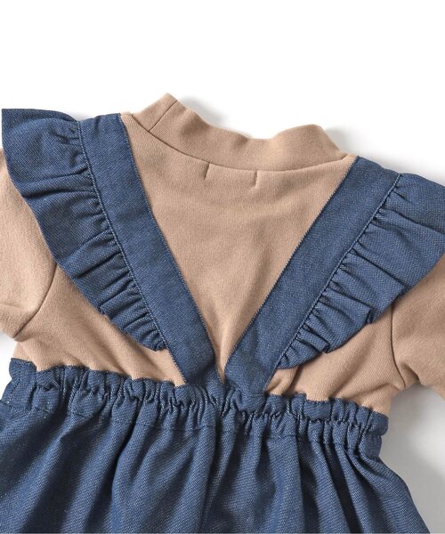 Seraph（セラフ）の「【裏起毛】ジャンスカドッキングワンピース（ワンピース・キッズ・ラベンダー/インディゴブルー/チャコール・95/120/110/130/80/100/90/140）」の4枚目の写真