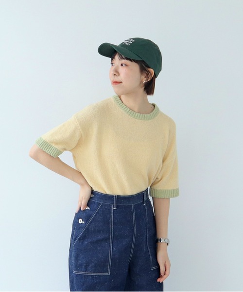 PAR ICI（パーリッシィ）の「ファンシーヤーン 半袖プルオーバー