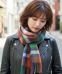 roshell（ロシェル）の「大判ストール チェックマフラー（マフラー）」