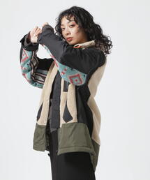 Risley | Risley(リズレー) ２WAYネイティブ柄×ボアジャケット(その他アウター)