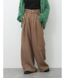 ehka sopo | ツイードベルト付ワイドパンツ(その他パンツ)