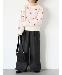 ehka sopo | ツイードベルト付ワイドパンツ(その他パンツ)