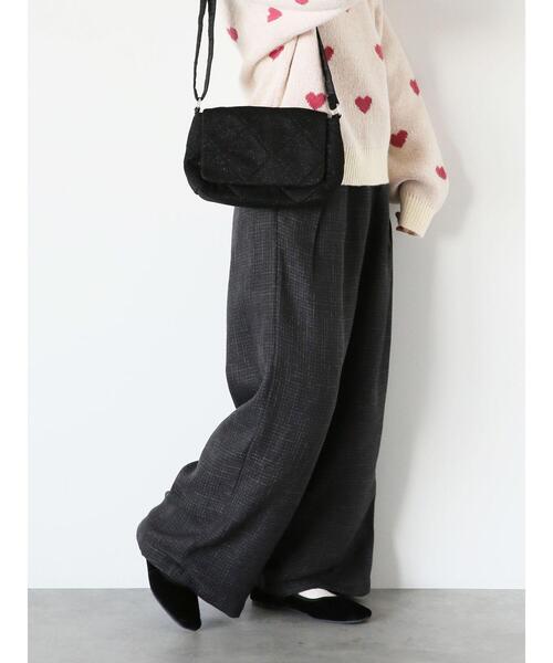 ehka sopo（エヘカソポ）の「ツイードベルト付ワイドパンツ（その他パンツ・レディース・ブラック/ベージュ/グレー・F）」の5枚目の写真
