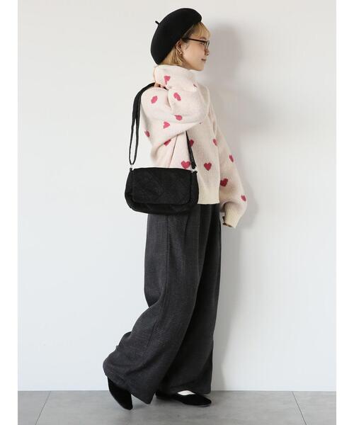 ehka sopo（エヘカソポ）の「ツイードベルト付ワイドパンツ（その他パンツ・レディース・ブラック/ベージュ/グレー・F）」の17枚目の写真