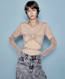 は*な様 人気✨MaisonSpecialレイヤードTシャツベージュメゾンスペシ Multiway Layered Tops/マルチレイヤードトップス【MAISON
