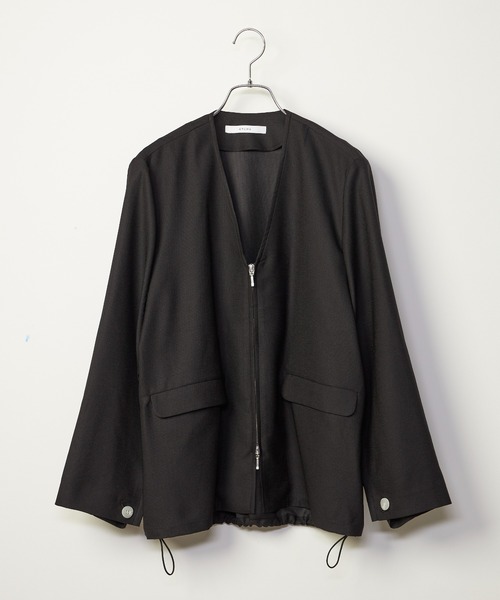 INED CLARO（イネドクラロ）の「ケープスリーブジャケット【セットアップ対応】（ノーカラージャケット・レディース・ブラック/ネイビー・フリー）」の14枚目の写真