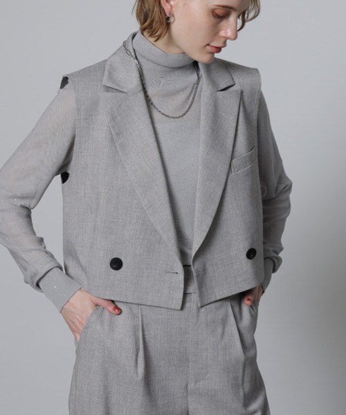 CADUNE カデュネ ジレ CADUNE（カデュネ）の「リネン混ジレ（その他アウター）」 - WEAR