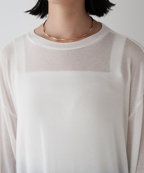 SHENERY（シーナリー）の「ルーズロンTee（Tシャツ/カットソー・レディース・オフホワイト/ブラック・FREE）」の14枚目の写真