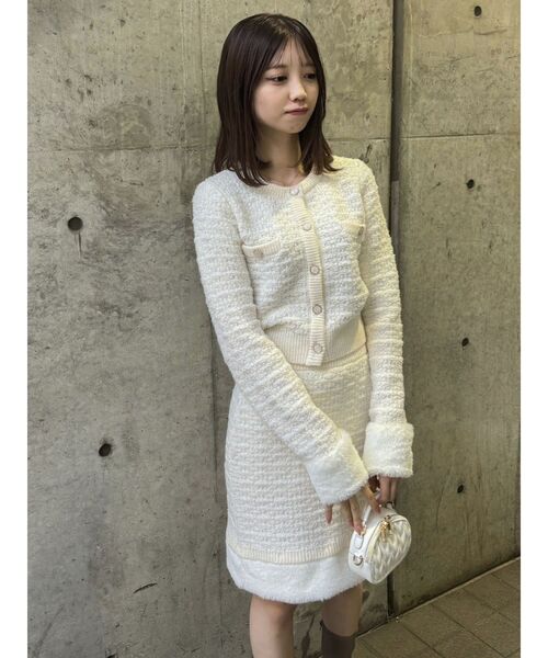 dazzlin（ダズリン）の「【原かれんコラボ】裾エコファーニット