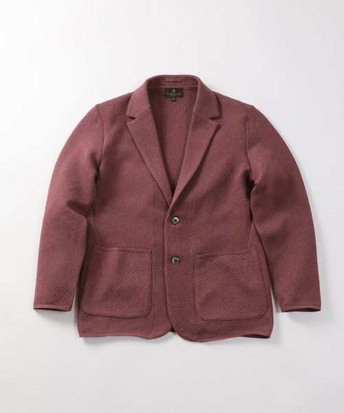 MEN'S BIGI（メンズビギ）の「メッシュツイルニットジャケット（テーラードジャケット・メンズ・ベージュ/ブルー/ボルドー・01/02/03）」の3枚目の写真