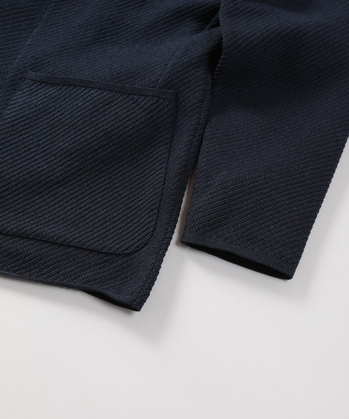 MEN'S BIGI（メンズビギ）の「メッシュツイルニットジャケット（テーラードジャケット・メンズ・ベージュ/ブルー/ボルドー・01/02/03）」の10枚目の写真