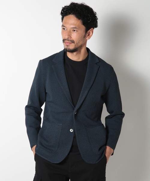 MEN'S BIGI（メンズビギ）の「メッシュツイルニットジャケット（テーラードジャケット・メンズ・ベージュ/ブルー/ボルドー・01/02/03）」の17枚目の写真