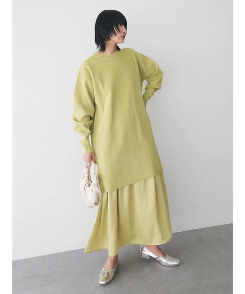 Green Parks(グリーンパークス)の「SET2点 ニットチュニック+キャミワンピース(ワンピース・レディース・ブラック/ホワイト系その他2/グリーン系その他3・FREE)」の17枚目の写真