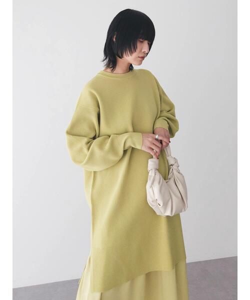 Green Parks(グリーンパークス)の「SET2点 ニットチュニック+キャミワンピース(ワンピース・レディース・ブラック/ホワイト系その他2/グリーン系その他3・FREE)」の19枚目の写真