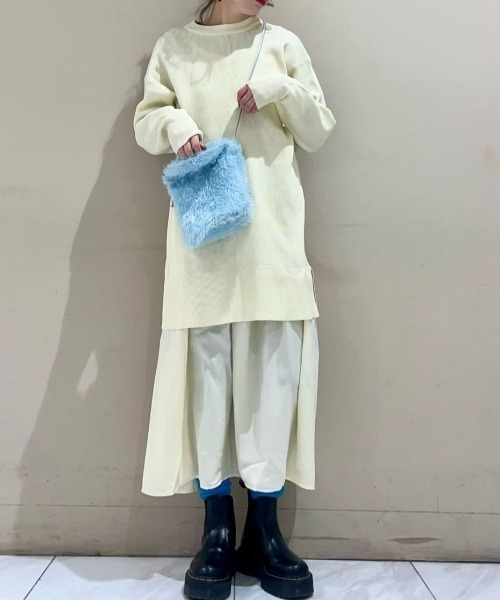 Green Parks(グリーンパークス)の「SET2点 ニットチュニック+キャミワンピース(ワンピース・レディース・ブラック/ホワイト系その他2/グリーン系その他3・FREE)」の22枚目の写真