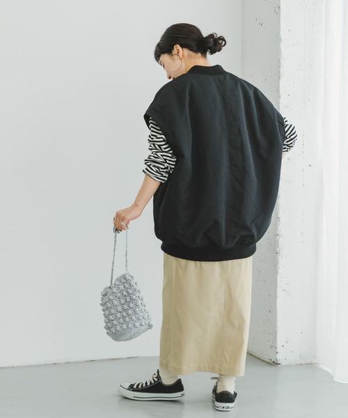 ITEMS URBANRESEARCH（アイテムズ アーバンリサーチ）の「中綿2WAYブルゾン（ブルゾン・レディース・カーキ/ブラック・FREE）」の10枚目の写真