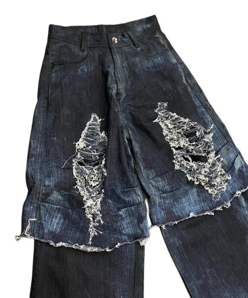 BLR BLUERハイダメージデニムパンツ BLR BLUER（ビーエルアールブラー）の「韓国ブランド BLR BLUER