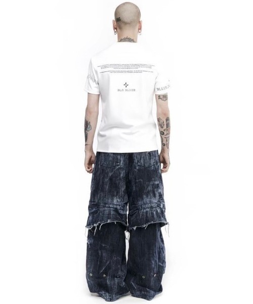 BLR BLUER ダメージデニムパンツ BLR BLUER（ビーエルアールブラー）の「韓国ブランド BLR BLUER