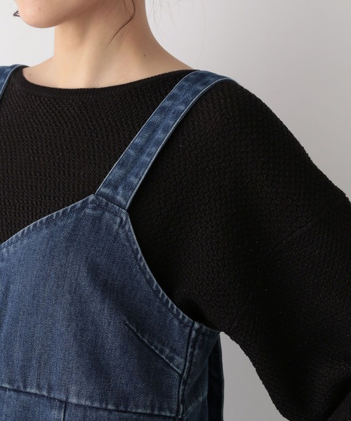 GLOBAL WORK（グローバルワーク）の「GOODデニムジャンスカ/991666（ジャンパースカート・レディース・スミクロ/ブルー・FREE）」の9枚目の写真