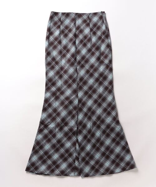 aimoha（アイモハ）の「チェック柄マーメードスカート（スカート・レディース・チョコ/ネイビー/レッド・SMALL/MEDIUM）」の4枚目の写真
