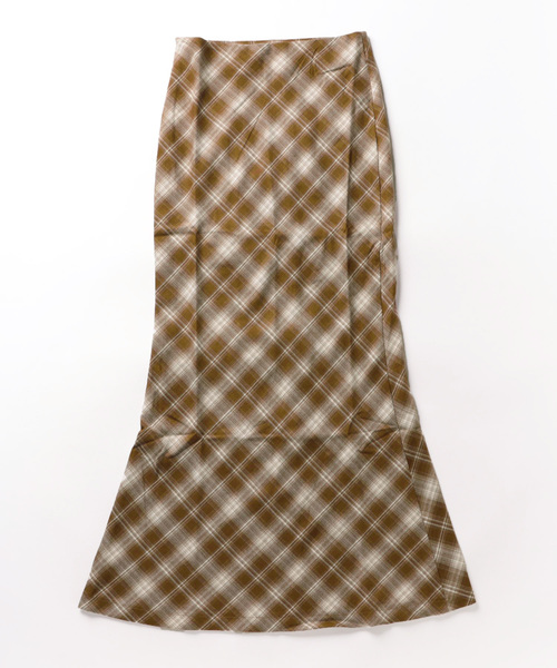 aimoha（アイモハ）の「チェック柄マーメードスカート（スカート・レディース・チョコ/ネイビー/レッド・SMALL/MEDIUM）」の22枚目の写真