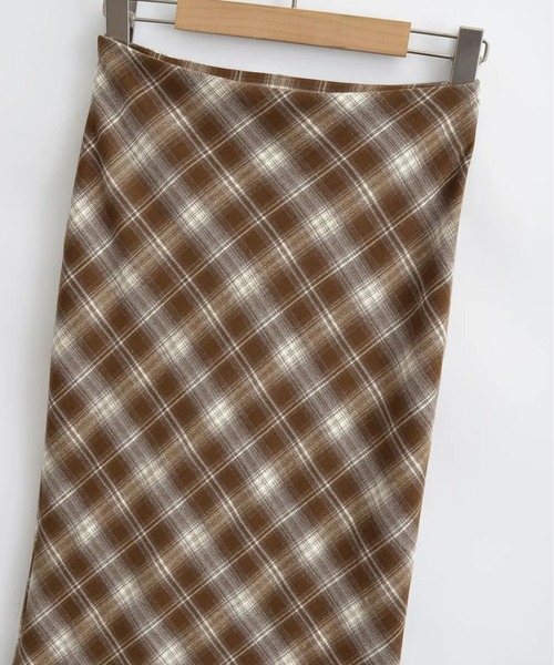 aimoha（アイモハ）の「チェック柄マーメードスカート（スカート・レディース・チョコ/ネイビー/レッド・SMALL/MEDIUM）」の18枚目の写真