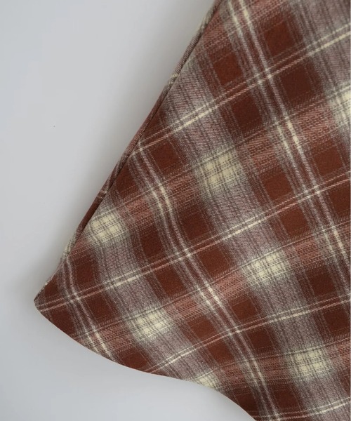 aimoha（アイモハ）の「チェック柄マーメードスカート（スカート・レディース・チョコ/ネイビー/レッド・SMALL/MEDIUM）」の17枚目の写真