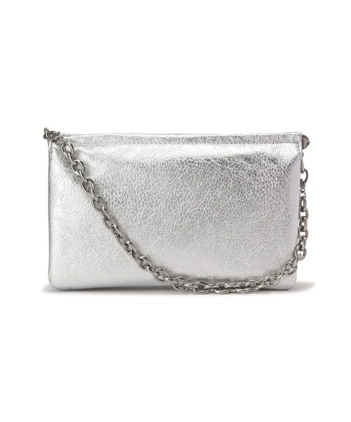 NATURAL BEAUTY BASIC（ナチュラルビューティーベーシック）の「◇ 【美人百花・Oggi掲載】Swallowポシェット（ショルダーバッグ・レディース・ブラック/シルバー/オフホワイト・ﾌﾘ-）」の4枚目の写真