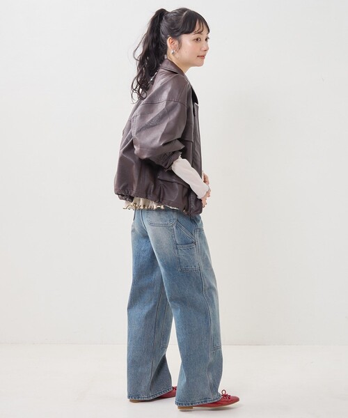 >>mmsgさん FREAK'S STORE フェイクレザー ショートブルゾン FREAK'S STORE（フリークスストア）の「フェイクレザー ショート