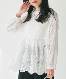 刺繍カットワークブラウス