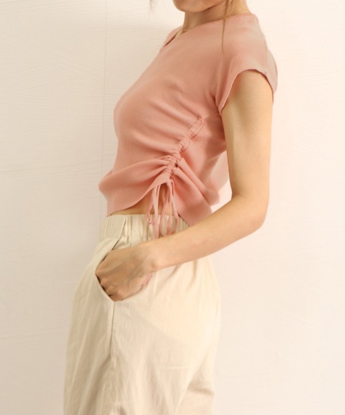 Miniministore(ミニミニストア)の「サマーニット ボーダー柄 レディース夏服(Tシャツ/カットソー・レディース・ブラック/ブラック×ホワイト/ホワイト/ベージュ×ブラック/ベージュ・FREE)」の20枚目の写真
