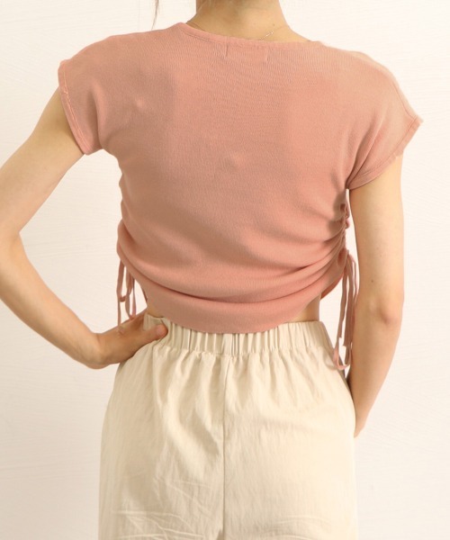 Miniministore(ミニミニストア)の「サマーニット ボーダー柄 レディース夏服(Tシャツ/カットソー・レディース・ブラック/ブラック×ホワイト/ホワイト/ベージュ×ブラック/ベージュ・FREE)」の21枚目の写真