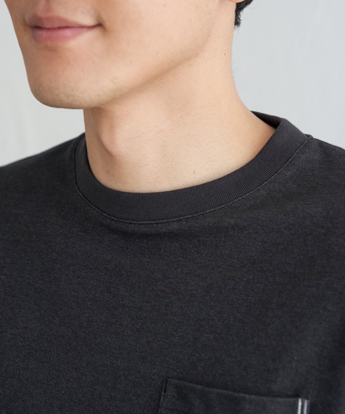 ikka（イッカ）の「ライトダンボールダブルフェイスTシャツ（Tシャツ/カットソー・メンズ・ホワイト/ブラック/ミント/ネイビー/パープル/ベージュ・S/M/L/XL）」の22枚目の写真