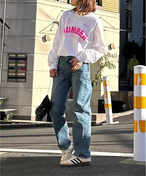 mi via loca(ミヴィアロカ)の「GILDAN ナンバーロゴロンT 【PT NO. MVL027 ※2A】(Tシャツ/カットソー・レディース・オフホワイト/ナチュラル/ブラック/オートミール/ホワイト系その他・MEDIUM/X-LARGE)」の11枚目の写真